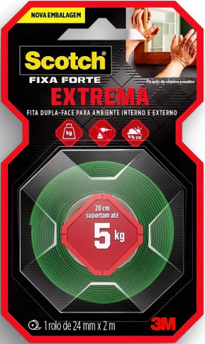 FITA FIXA FORTE EXTREMA 24MMx2M - 3M