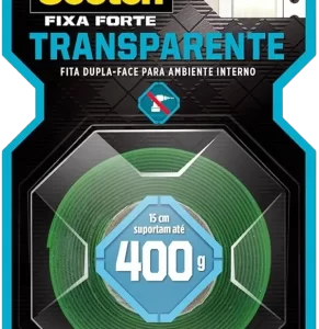 FITA FIXA FORTE TRANSPARENTE 12MMx2M - 3M